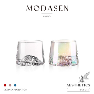 MODASEN COPD高档创意玻璃威士忌酒杯冰川观山杯烈酒杯礼物 雪山