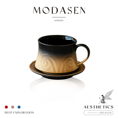 MODASEN小众设计感陶瓷咖啡杯碟