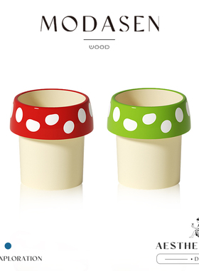 MODASEN丨蘑菇 EDWF创意可爱桌面垃圾桶收纳桶家居办公垃圾杂物筒