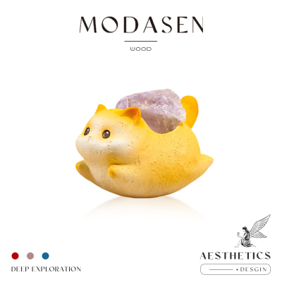 MODASEN猫猫摇摇乐水晶树脂摆件