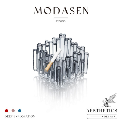 MODASEN方形水晶柱玻璃烟灰缸