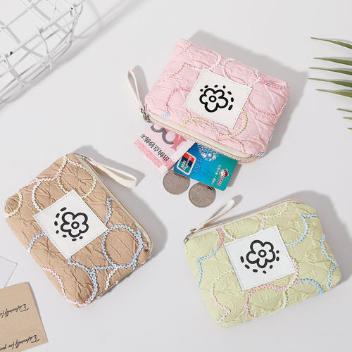 韩版可爱零钱包女2026新款小巧便携包包小清新迷你收纳袋学生钱包