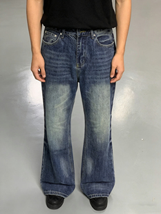 新时代OG14盎司重工内华达Vintage做旧水洗2021M宽松直筒牛仔裤