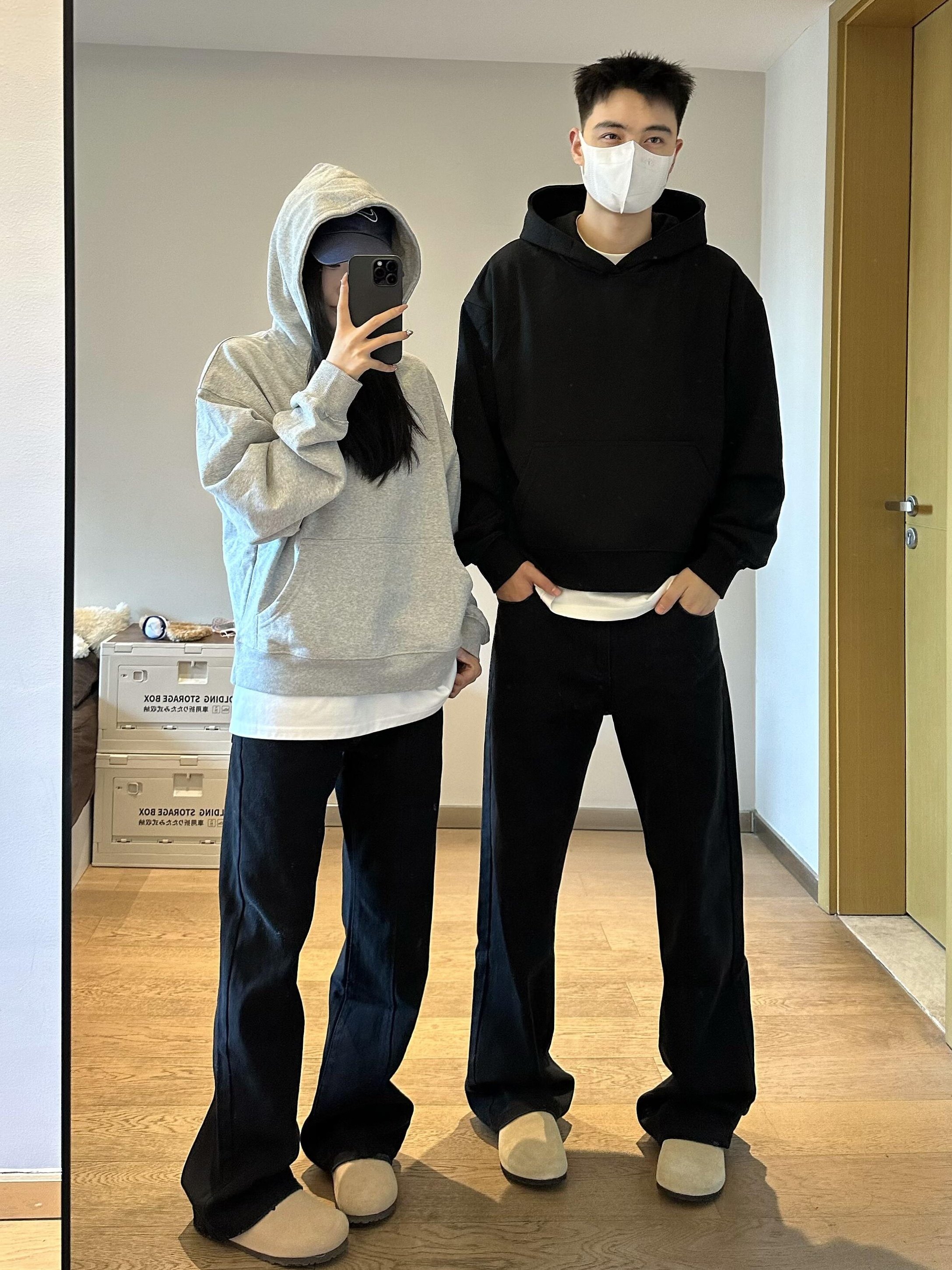 高级感cleanfit纯色短款卫衣