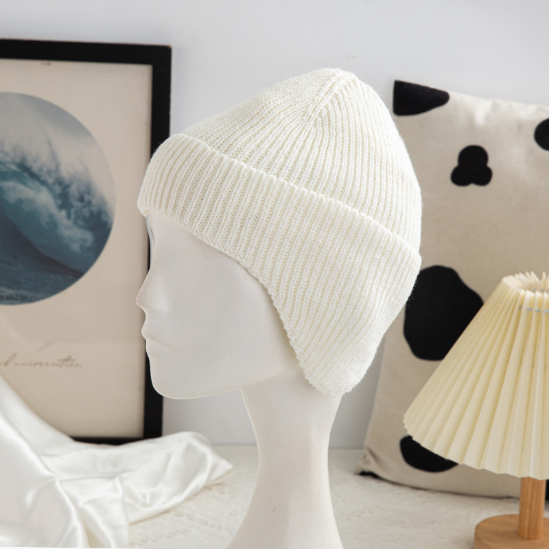 新款儿童包头护耳纯色针织加绒加厚男女儿童保暖韩版ins源头