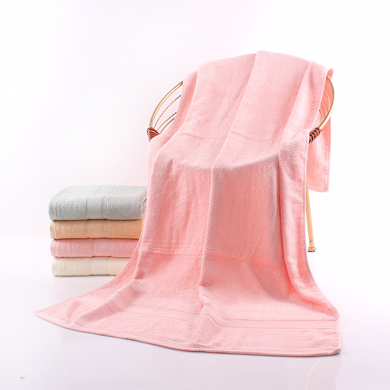 素色大浴巾 柔软吸水竹炭抹胸家用成人礼品加厚竹纤维浴巾