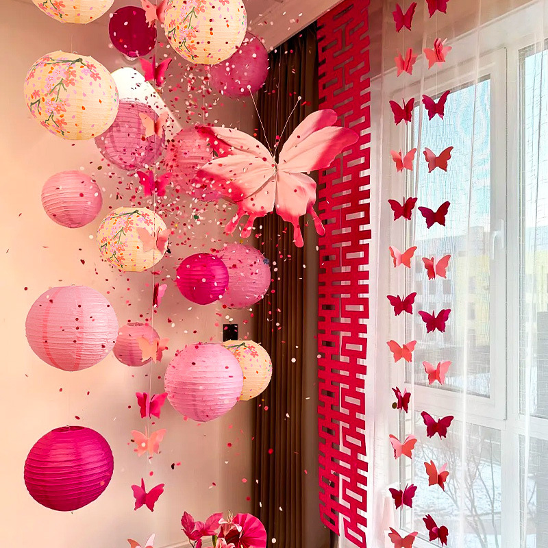 婚房布置套装订婚礼女方客厅卧室背景墙装晨袍拍照饰结婚用品大全