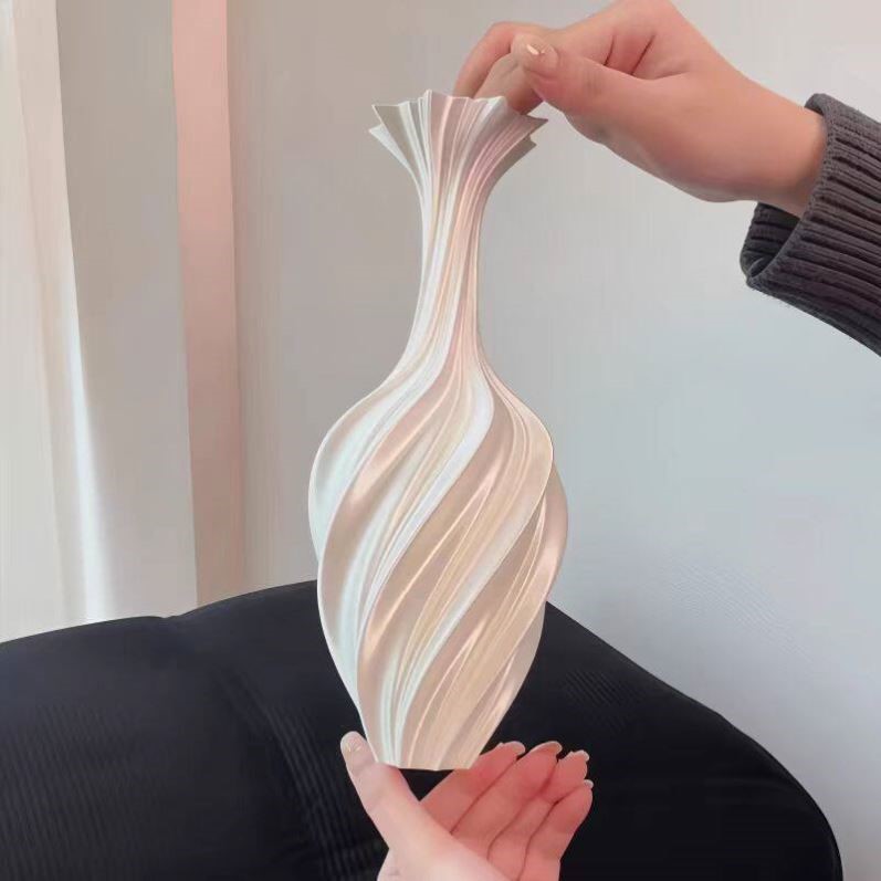 3D打印花瓶摆件客厅插花轻奢高级感装饰中式创意花瓶摆件客厅插花图片