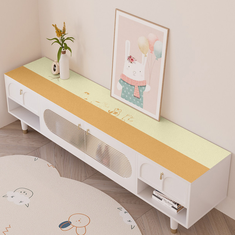 电视柜桌垫防水长条桌布可爱餐边柜可裁剪硅胶鞋柜垫子台面保护垫