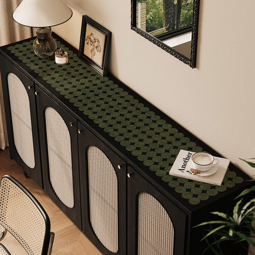 Retro dining cabinet table mat, light luxury high-end feeling, long strip TV cabinet mat, makeup table, dressing table,