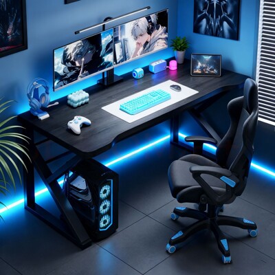 Computer desk, desktop, home gaming table and chair set, bedroom simple table, office desk, desk, rental house, game de