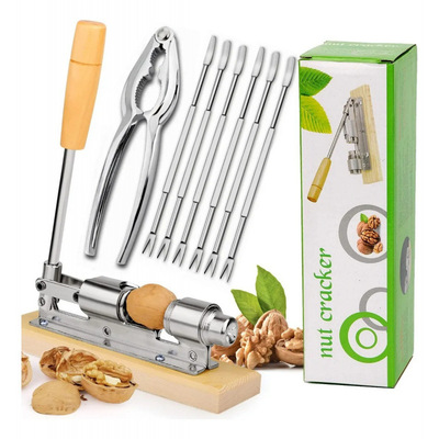 Walnut clip, core peeler, walnut sheller tool, nut opener, hazelnut clip, pine nut, multifunctional crab, eight pieces