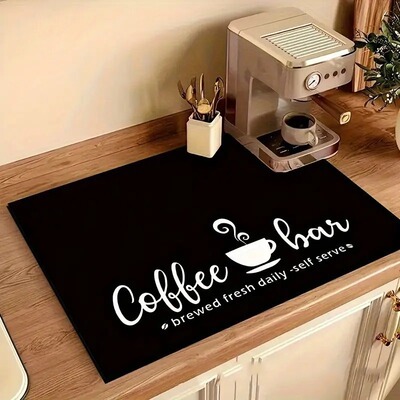 Cross border diatomaceous earth kitchen table drain mat, dirt resistant coffee machine mat, bowl and plate tableware ma