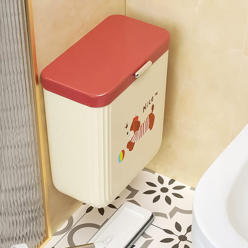 Wall mounted high-value covered toilet paper bin, household toilet with crevices, kitchen specific sanitary bin, bathro