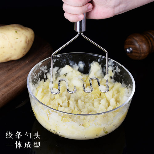 Cross border stainless steel potato press, household food supplement, pumpkin, taro, mashed magical tool, sweet potato