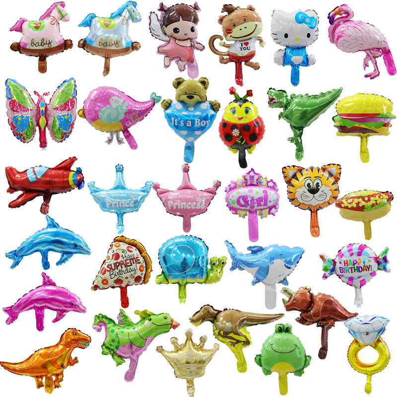 Birthday party, wedding room decoration, mini cartoon aluminum film balloons, street vendors, toys, scanning codes, pus