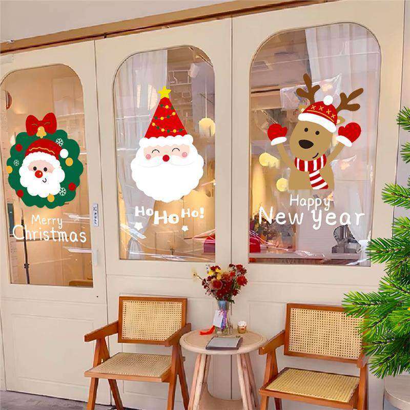 圣诞节装饰静电贴纸圣诞老人窗户橱窗贴画玻璃门新年布置窗花,节庆用品/礼品,节日装扮用品,淘宝优惠券,粉丝福利购,淘宝优惠卷