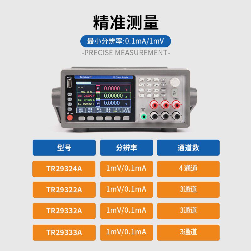 埃用TR2900系列可编程线性直流电源高精度测试标准