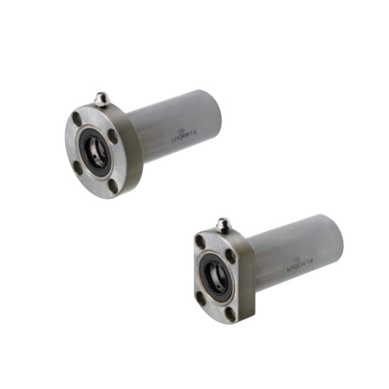 带油嘴直线轴承 双衬j法兰型LHQRW LHQCW12 16 20 25 30 35 40镀