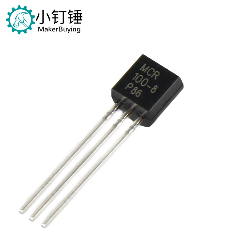 MCR100-8 600V 0.8A单向可控硅晶闸管三极管 直插TO-92