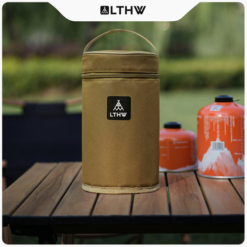 LTHW旅腾户外高山扁气罐收纳包野外便携防撞加厚隔热卡式炉气罐包