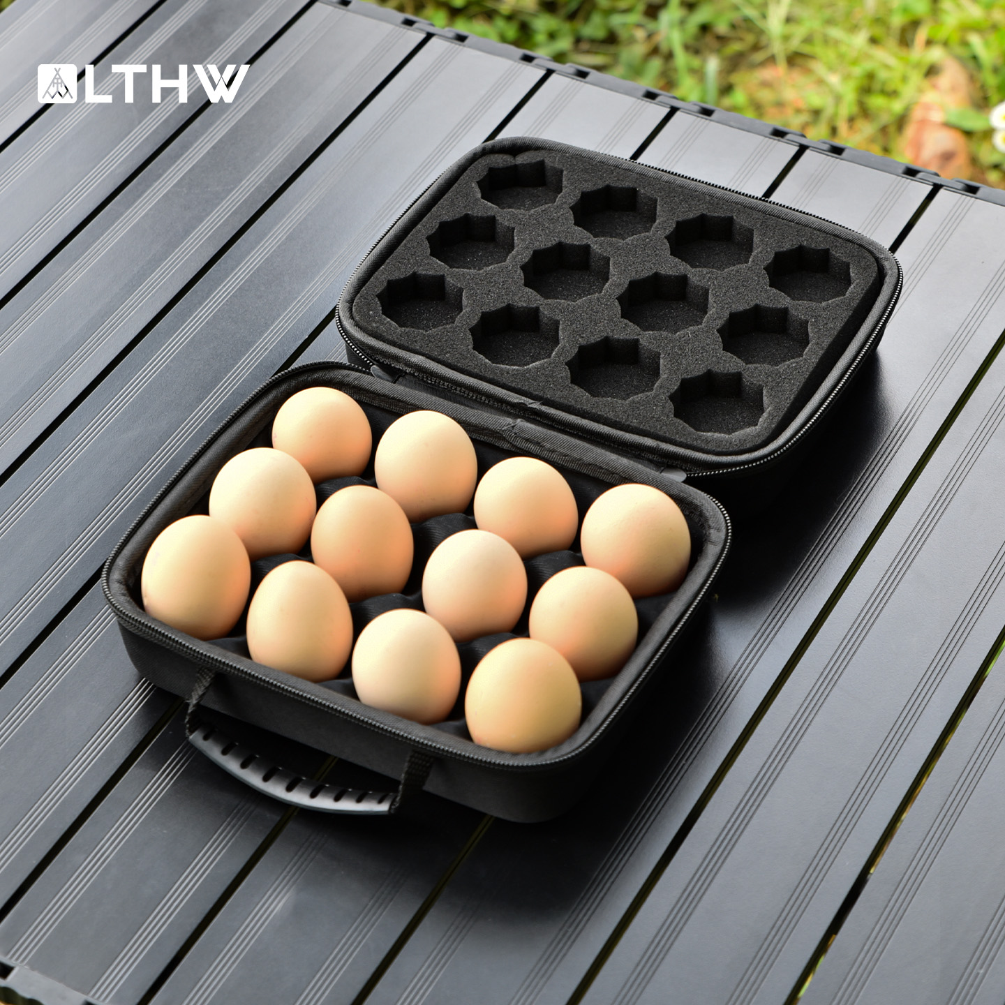 LTHW旅腾蛋盒户外装鸡蛋收纳盒防震便携露营鸡蛋托防碎EVA保护盒