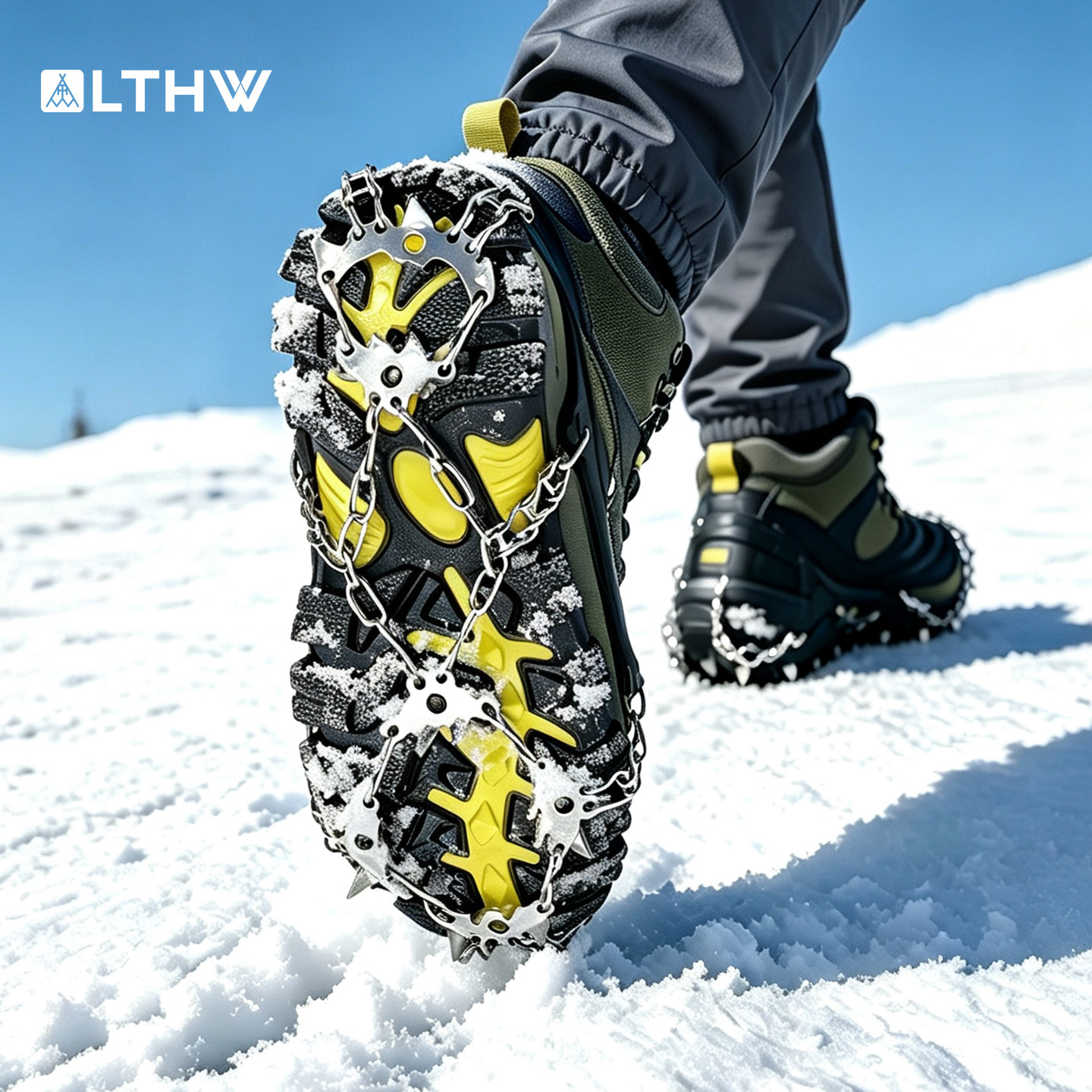 LTHW旅腾登山冰爪防滑鞋套雪地神器户外专业款鞋钉下雪防滑链雪爪