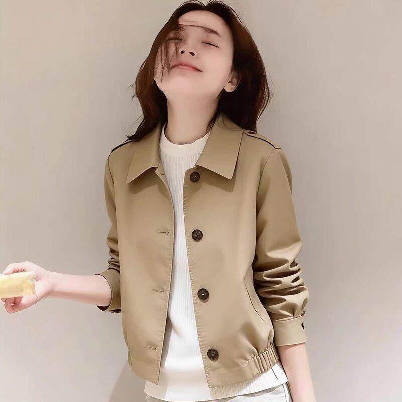时尚风衣外套女2026春季新款卡其色气质休闲宽松显瘦短款百搭上衣