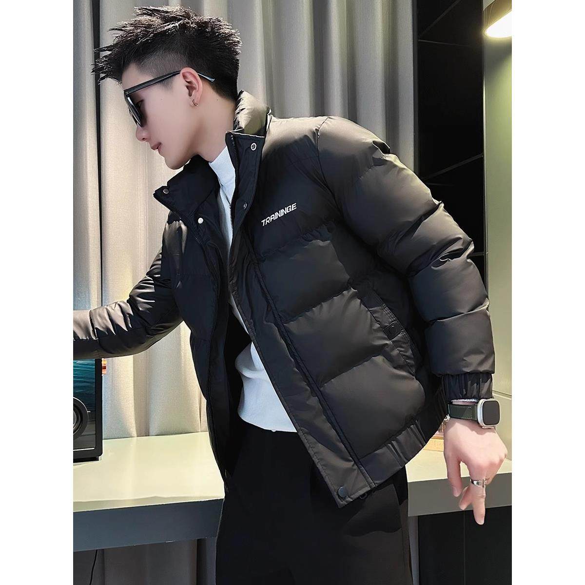 LL男装羽绒服男短款冬季2024新款休闲韩版外套高端爆款痞帅棉服潮