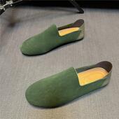 透气磨砂皮休闲一脚蹬豆豆鞋 给足您气质 力荐 男 充满高级感