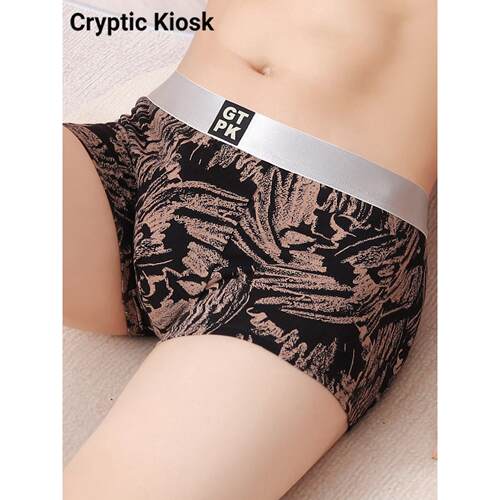 Cryptic Kiosk高端纯棉印花平角短裤男运动透气中腰弹力男士内裤