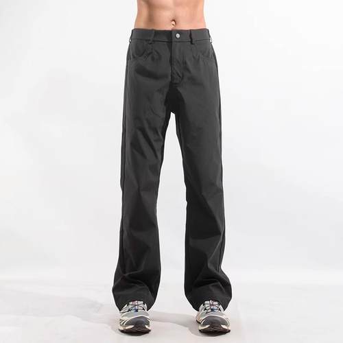 米兰『时尚设计风』！新品推荐！黑色百搭直筒微喇显瘦休闲裤子男