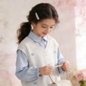 甜美时尚 中大童洋气百搭假两件衬衫 小女孩卫衣 新款 女童卫衣春装