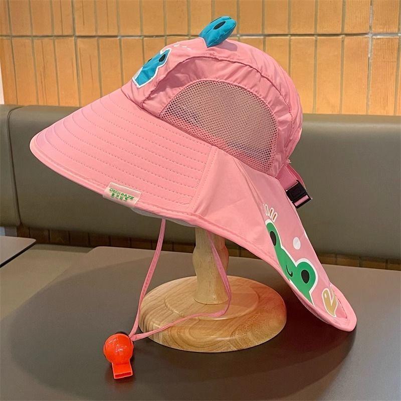 儿童夏季遮阳帽男女童大檐网眼