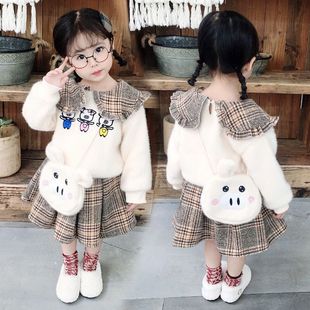 女童裙子冬季秋冬款女宝宝套装女孩2025两件套宝贝秋天女童秋冬潮