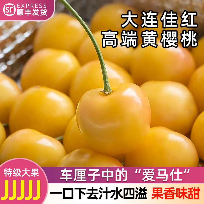 大连佳红黄樱桃高端品种新鲜水果精品多汁脆甜车厘子现货顺丰发货
