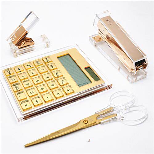 透明压克力裁剪刀打孔机器金色计算器文具手工具裁剪学生办公金属
