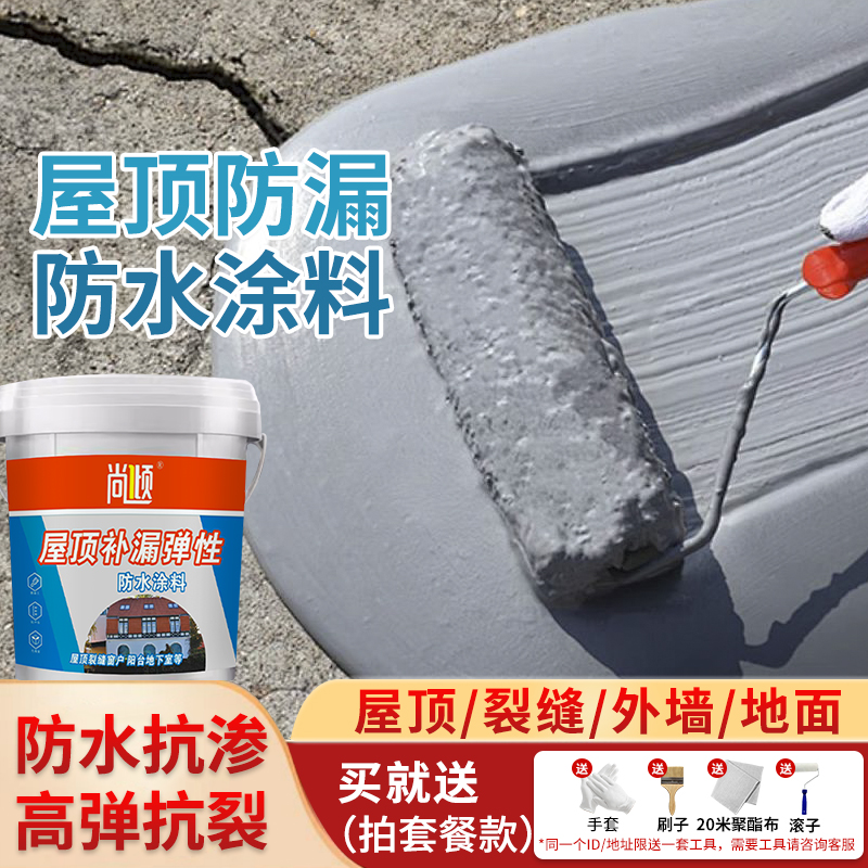 外墙房顶裂缝渗水堵漏防水涂料