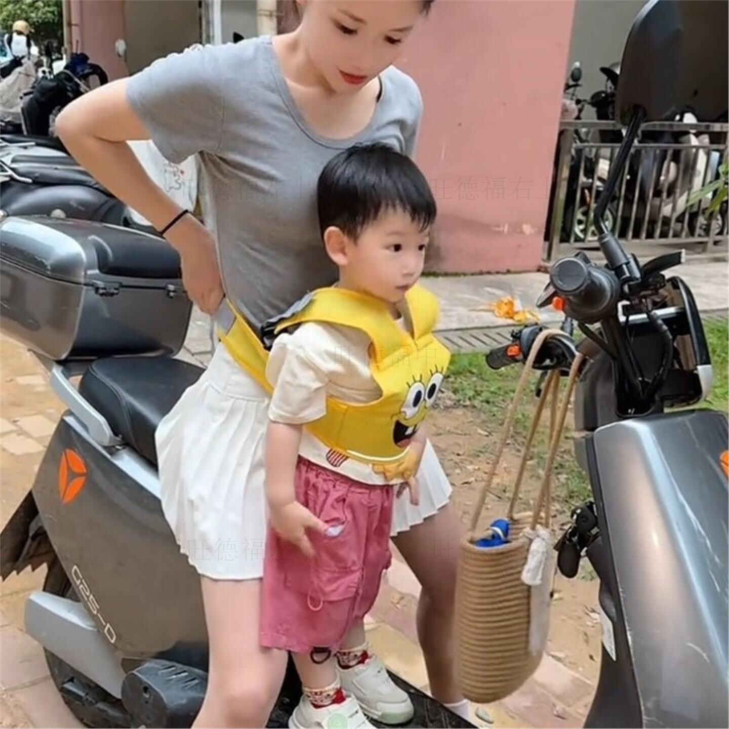 电瓶车儿童背带摩托车三轮车骑行绑带可睡觉宝宝防摔保护背带