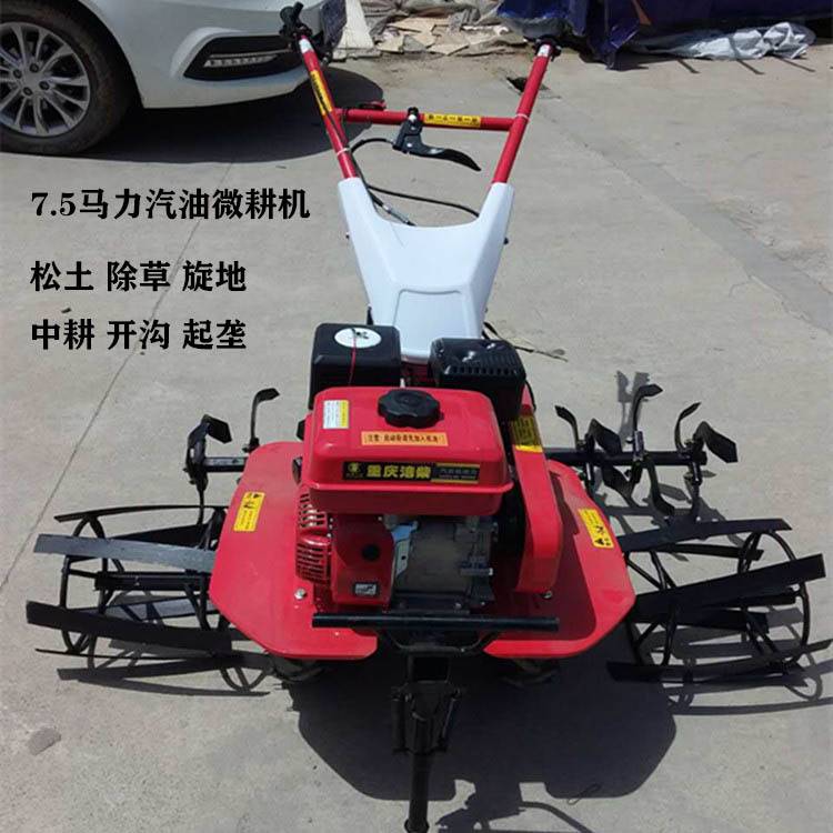 轻便式果园松土犁耕机械 柴油动力足的小型园林翻地除草耕整机