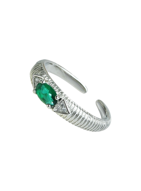 原创绿洲系列复古祖母绿戒指男女