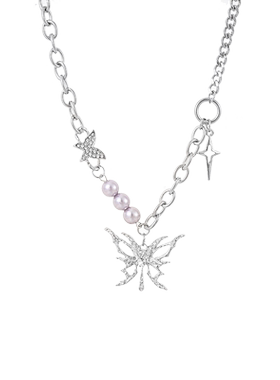 锡纸蝴蝶项链女款2025新款