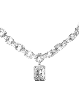 高级感闪钻吊坠项链男潮酷小众