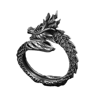 龙形戒指指环男女潮炫酷霸气新款开口单身戒个性高级冷淡风配饰
