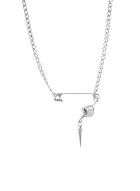 别针铆钉锁骨链简约项链男女小众