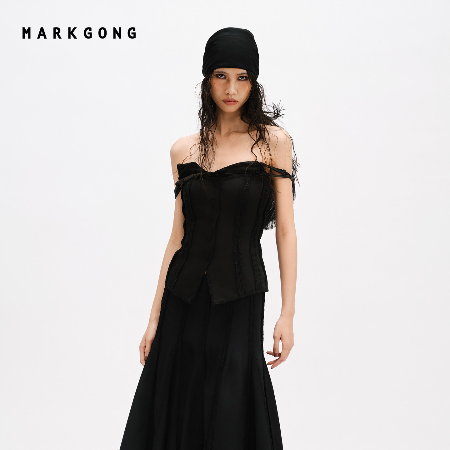 MARKGONG抹胸蕾丝装饰图片