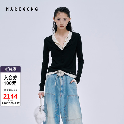 MARKGONG假两件亨利衫