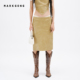 裙子 女装 MARKGONG 设计感气质通勤皮革立体印花半裙早春新品