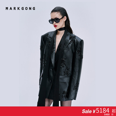 MARKGONG钉珠经典廓形西装