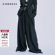 休闲秋冬女装 JENNIE同款 饰阔腿西裤 打褶装 MARKGONG